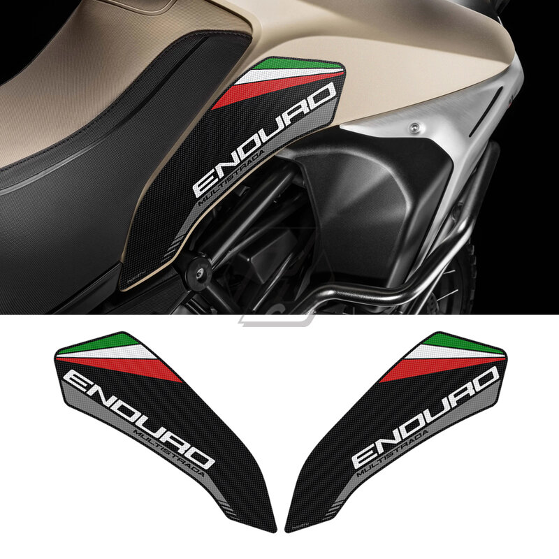 Side Tanque Proteção Pad, Joelho Grip Mat, Borracha Adesivo, Traction Pad para Ducati Multistrada Enduro 1200 1260 V2 V2S