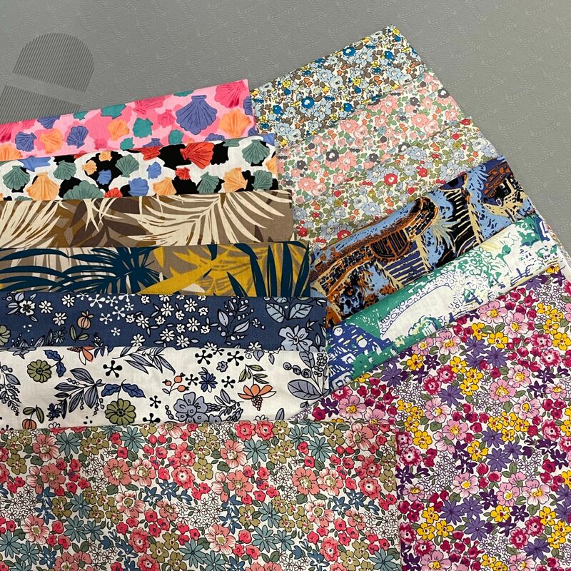 Tissue Liberty Cotton Popeline Fabric para crianças, pano de costura, patchwork artesanal DIY, vestidos, saia, bebê, 145x50cm, 40s, primavera e verão