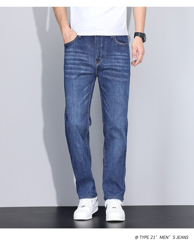 Calça Jeans Altas Extra-Longas Masculina, Calças Alongadas, 190 Altas, 115, 120cm, Versão Atualizada, Primavera, Modelos, 120cm