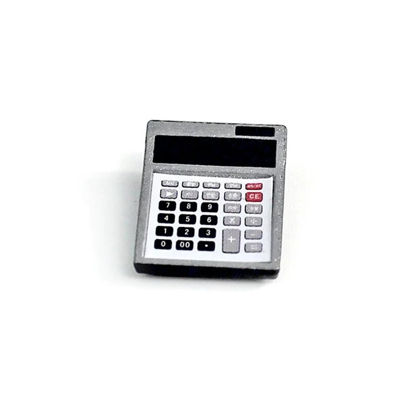 1 szt. 1/12 domek dla lalek miniaturowy metalowy elektroniczny kalkulator imitacja wyposażenia Model dla Mini dekoracja akcesoria do domku dla lalek