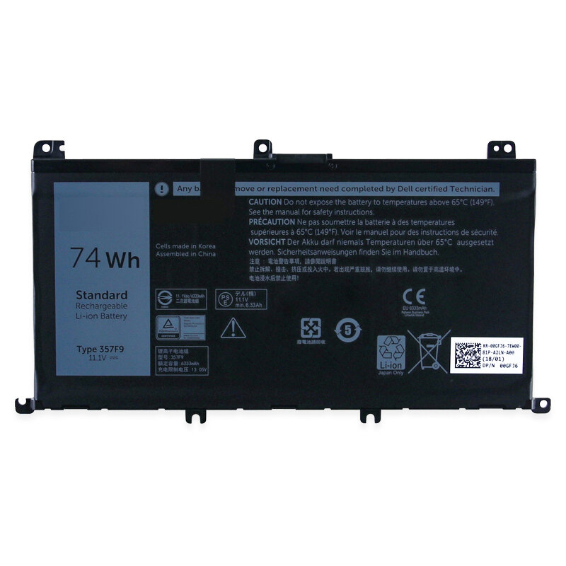 357F9 Battery For Dell Inspiron 15 7559 7000 7557 7566 7567 5576 INS15PD-1548B INS15PD-1748B INS15PD-1848B 71JF4 P57F P65F New