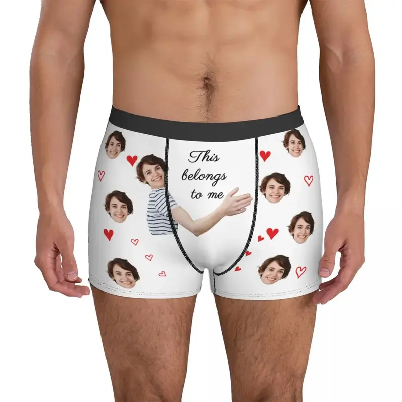 Valentine's Day Personalize Boxer Face Custom Photo Man's Underwear Gift for Man Boyfriend Anniversary Birthday/Wedding Gifts
