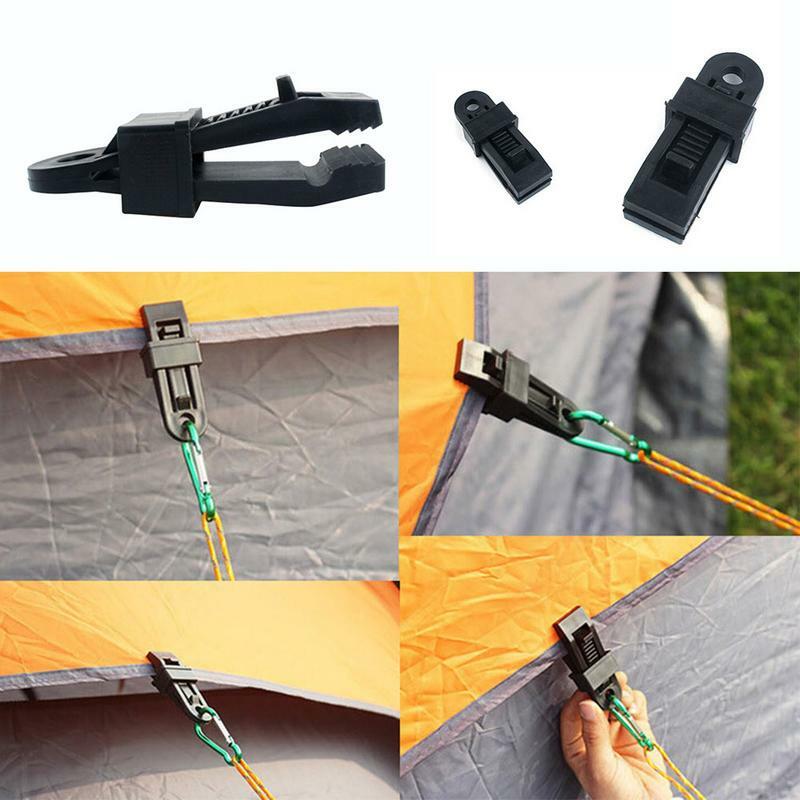 1pc Tent Canopy Clip Outdoor Wind Rope Reusable Clamps Awning Tarpaulin Buckle Camping Mountaineering Shelters Accessories