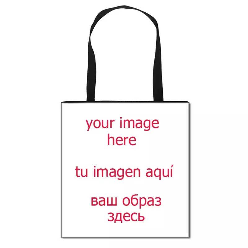 Personalizza il tuo Logo/nome/immagine borsa donna Shopping Bag ragazze Casual Totes borsa a tracolla femminile borse a tracolla Cartoon