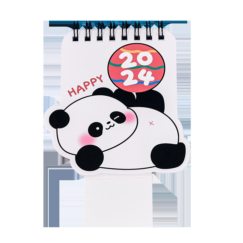 Mini Panda de dibujos animados de Año Nuevo, 10 piezas, decoración de escritorio para estudiantes, calendario mensual 23, lindo