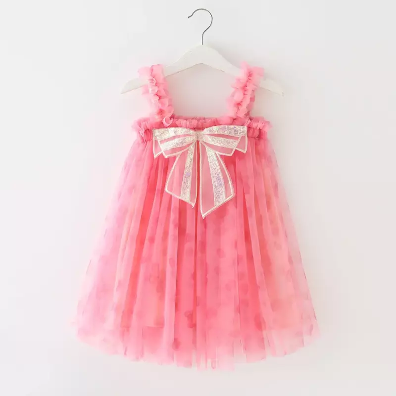 Robe brodée à bretelles pour bébé fille, petites robes de princesse florales mignonnes, cadeau de jupe pour le 1er anniversaire, nouvelle mode