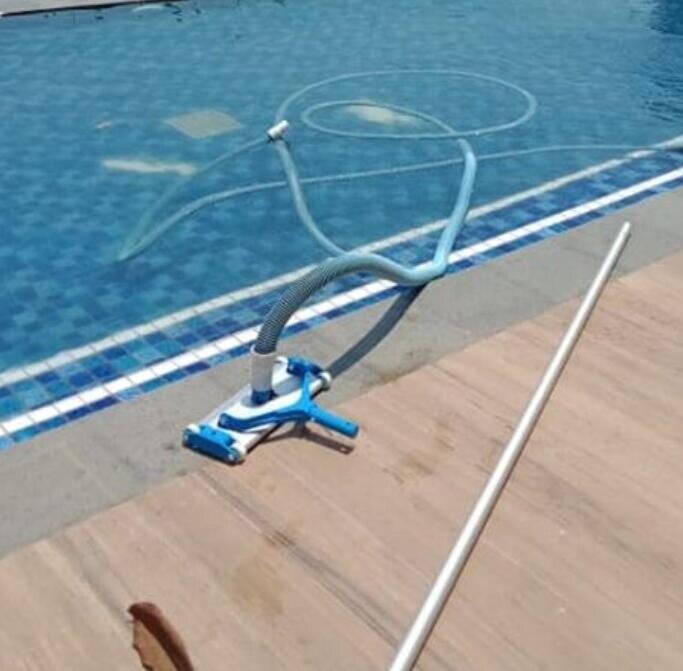 Mangueira de vácuo e pólo telescópico para piscina, limpador manual, 15m, 5m