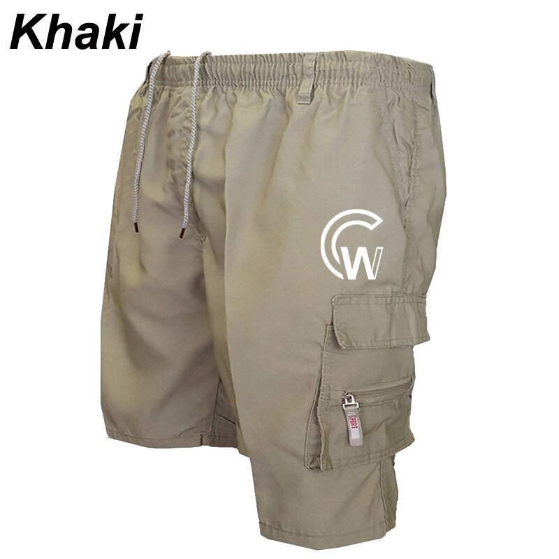 Shorts masculinos de camuflagem solto, com cordão casual, calça de basquete estampada para correr, verão