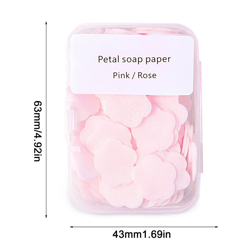 50 pçs forma de flor sabão de papel de viagem pratos de sabão lavagem banho de mão limpo scented folhas de fatia espuma papel sabão pratos