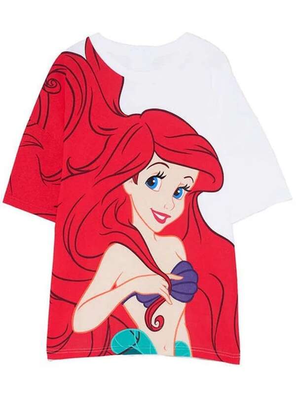 Disney-T-Shirt en Coton pour Femme, Imprimé Dessin Animé, Winnie l'Ourson, Stitch, Stitch