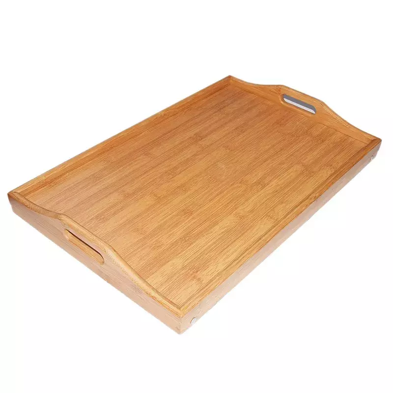 Mini mesa de jantar de madeira de bambu, Bandeja, Laptop Desk, Comida de chá, Perna dobrável, Mesa de jogos