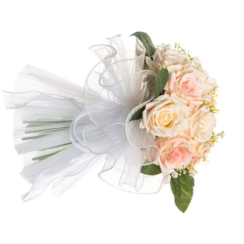 結婚式の人工バラの花束シミュレーション花の装飾品の装飾結婚式のフラワーアレンジメントの装飾ドロップシップ