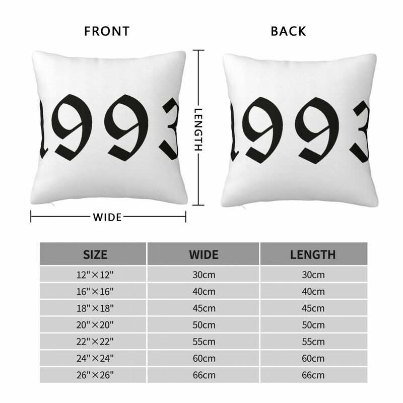 Made In 1993 Square Pillow Case for Sofa Throw Pillow