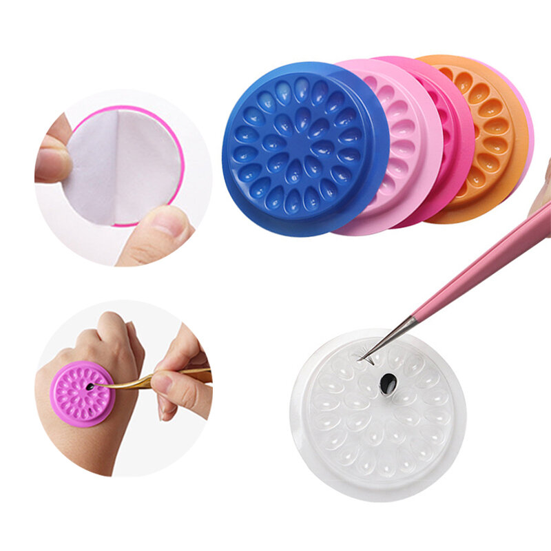 50/100pcs Lashes Extension Glue Gasket Eyelash Disposable Sticker Glue Plastic Holder Eyelash Extension Supplies Makeup Tools