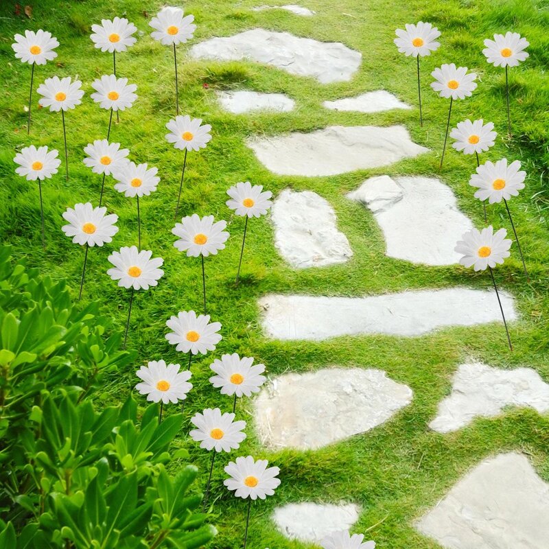 10 szt. Ogrodowa wstawiania dekoracja krajobrazu dziedzińca willi symulacja słonecznikowego kwiatu trawy i stosu tarasowego 2023