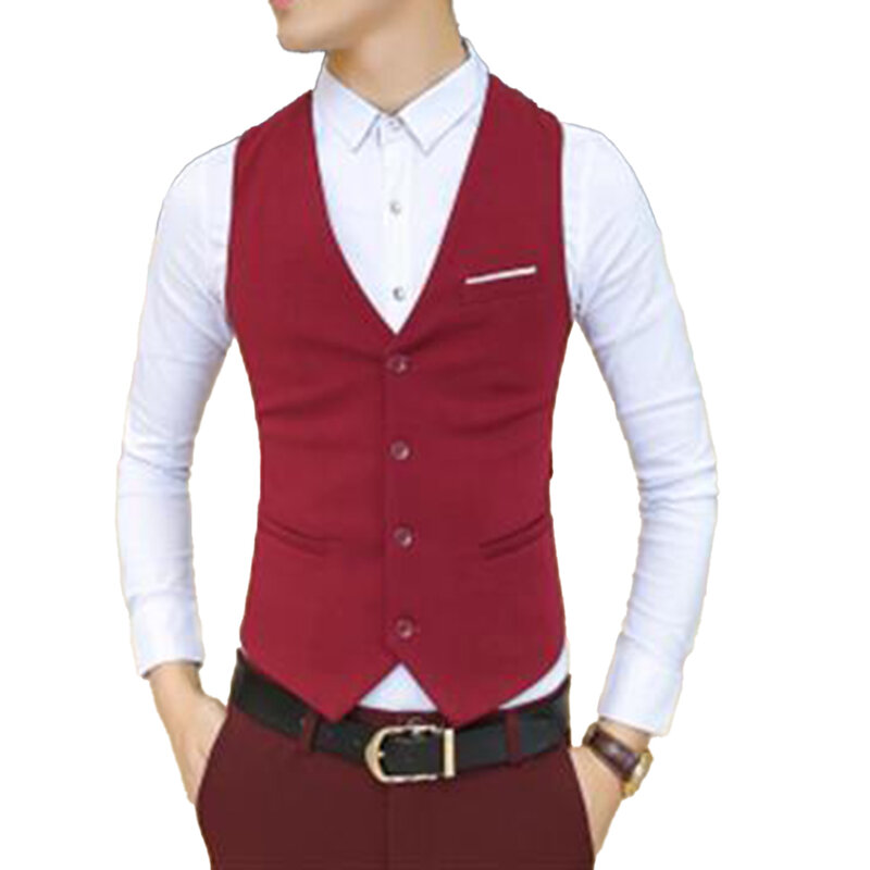 Men's Suit Business Vest Classic Casual Vest Suit Slim-fit Formal Wedding Suit Uniform Coat Work Clothes High Quality