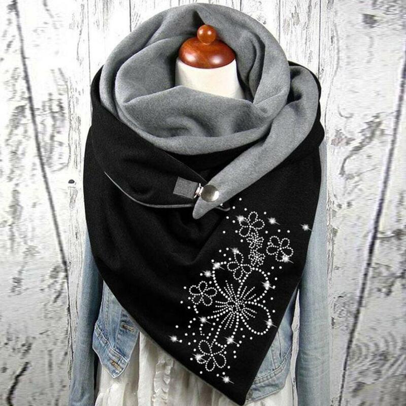 Chal de Estilo Vintage para mujer, bufanda de cuello triangular, suave, ligera, a la moda, para invierno