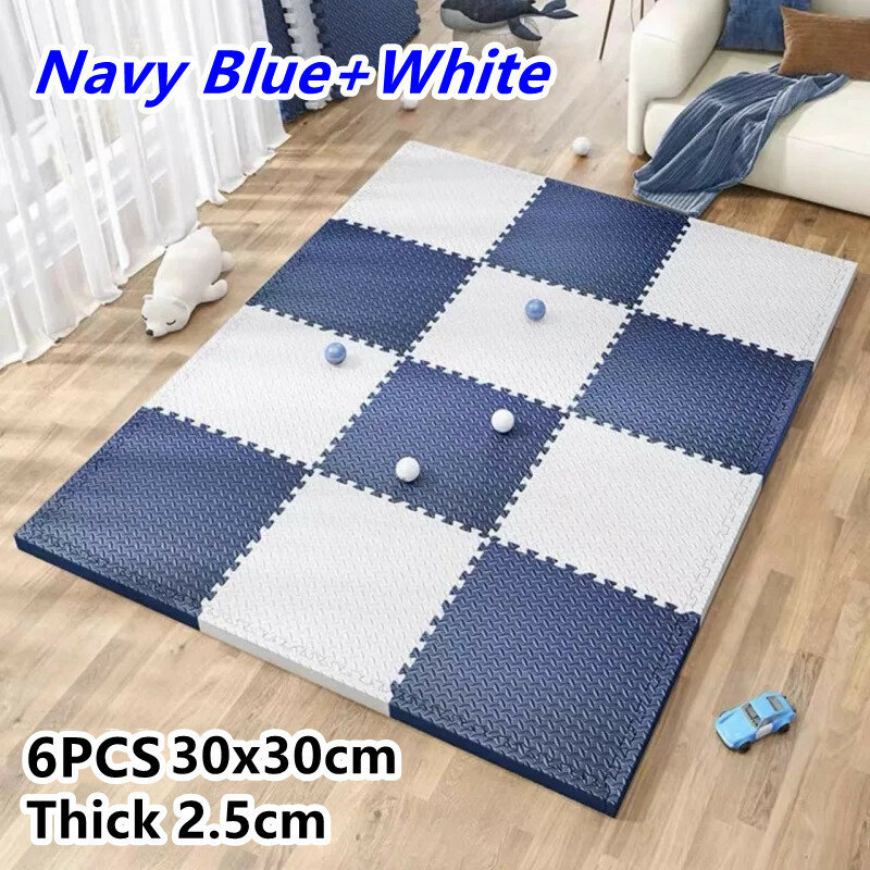 Tatame Baby Play Mat Thick 25mm Baby Activity Gym Play Mats 6PCS 30x30cm Play Mats for Baby Mat Tatames Kids Carpet Puzzle Mat