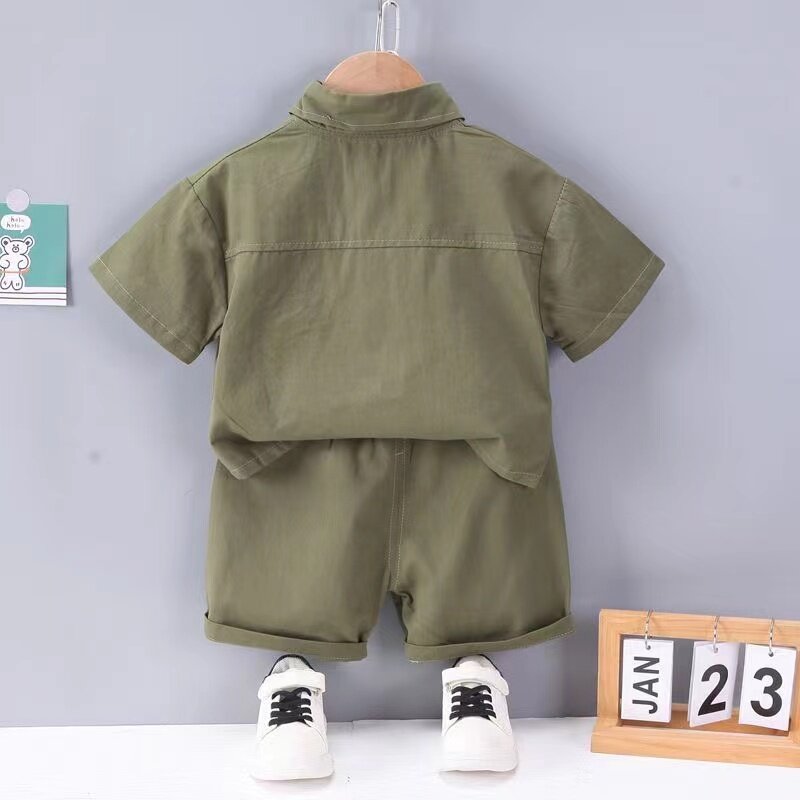 Children Boys Shirt Shorts 2Pcs/Sets New Summer Baby Clothes Suit Infant Outfits Toddler Casual Cotton Costume Kids Tracksuits