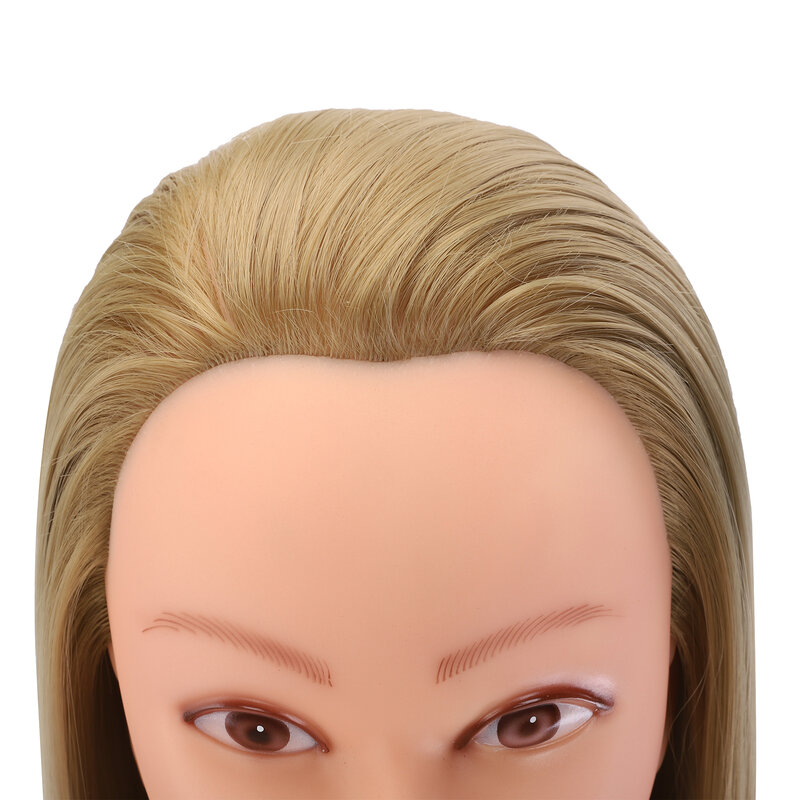 NIMMERLAND 30 Zoll Mannequin Kopf mit Haar 75cm Kopf Puppen Synthetische Schaufensterpuppe Friseur Styling Training Kopf Frisuren