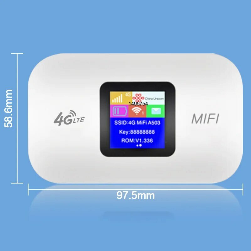 4G LTE Router Không Dây Wifi Di Động Modem Mini Ngoài Trời Hotspot Pocket MiFi 150Mbps Sim Khe Cắm Thẻ Repeater 3000MAh