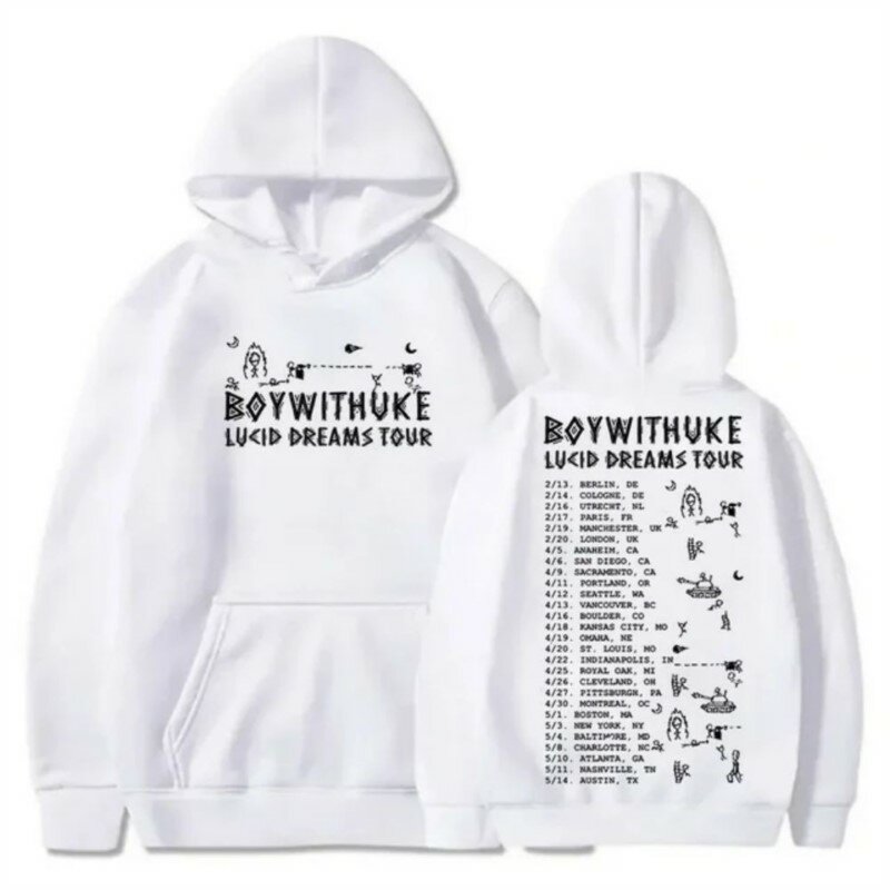 Boywithuke Hoodie klare Träume Weltreise Merch für Männer/Frauen Unisex Winter Langarm Sweatshirt Streetwear