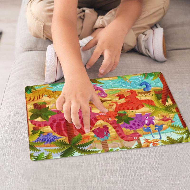 Cartoon Jigsaw Puzzle Developmental Jigsaw Puzzle Kids Toy Enhance Toddler Imagination Puzzle Toy For Children's Room Living