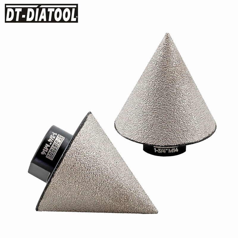 DT-Diatool 1pc Diamond Chamfer Bits Milling Bit For Tile Stone Ceramic Porcelain Crown Tile Cutter Cup Saw Beveling M14 M10