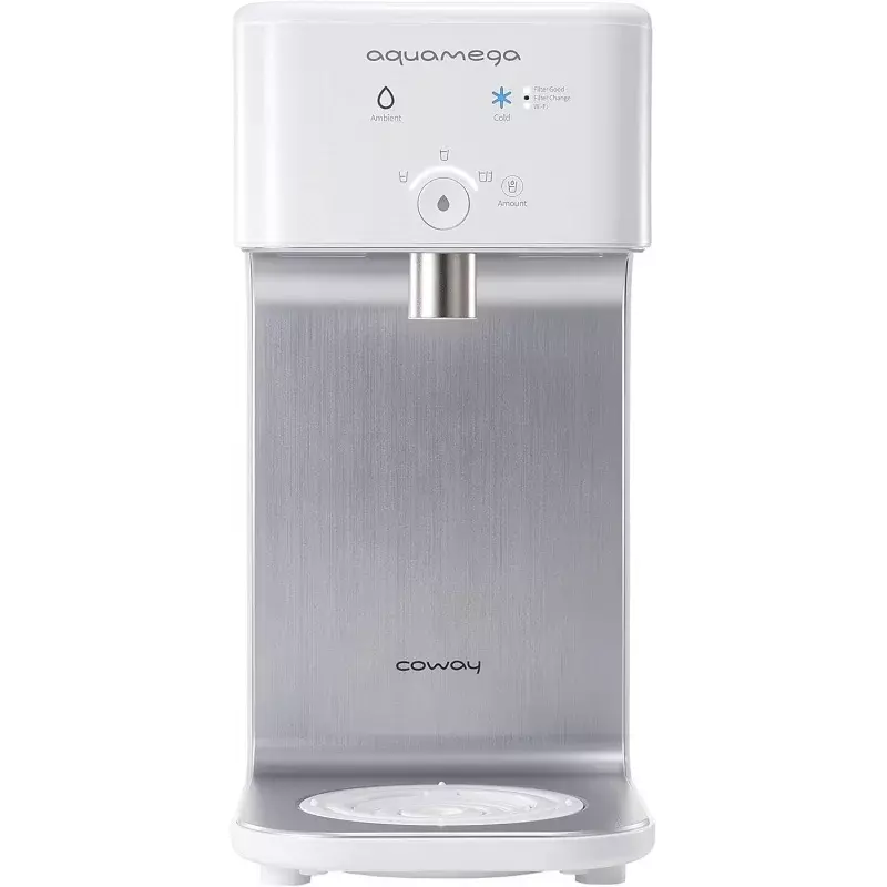 Coway Aquamega 200C Countertop Water Purifier with a cold-water setting, a new advanced, and Coway Io-Care app connectivi