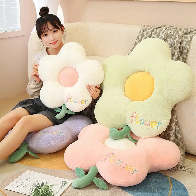 Almohada de felpa de 50/70cm, cojín de sofá, plantas de peluche, flores de dibujos animados, juguetes suaves de Anime para niñas, decoración de habitación Kawaii