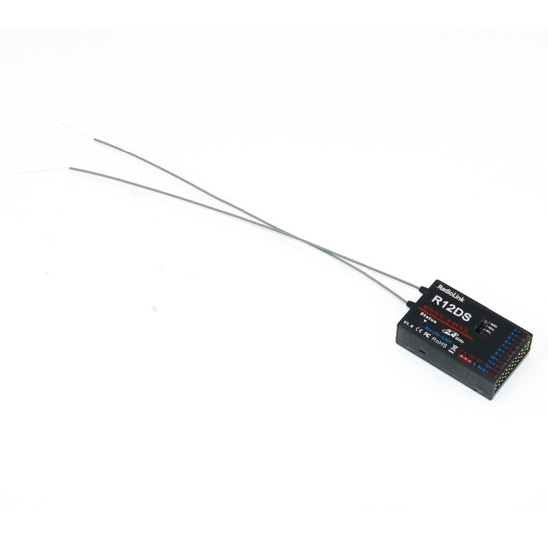 RadioLink-receptor de 12 canales R12DS, dispositivo de fotografía aérea para avión, transmisor AT10, 2,4 Ghz