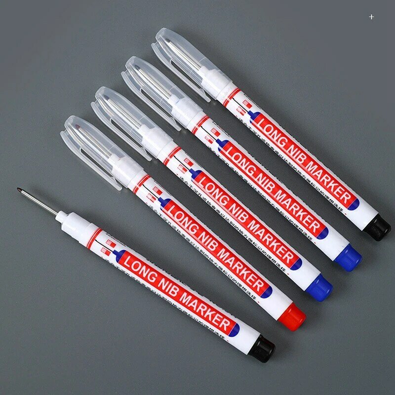 20MM Red/Black/Blue/White Ink Long Head Markers Bathroom Woodworking Decoration Multi-purpose Deep Hole Marker Pens