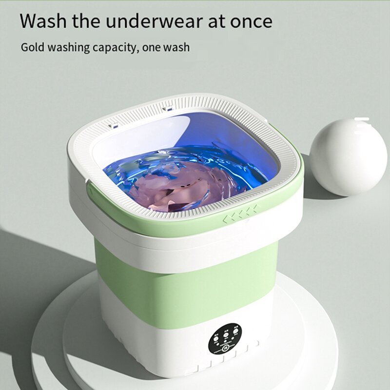 Mini máquina de lavar roupa dobrável para roupa interior do bebê, automático, casa, portátil, multifunções, 12L Capacidade