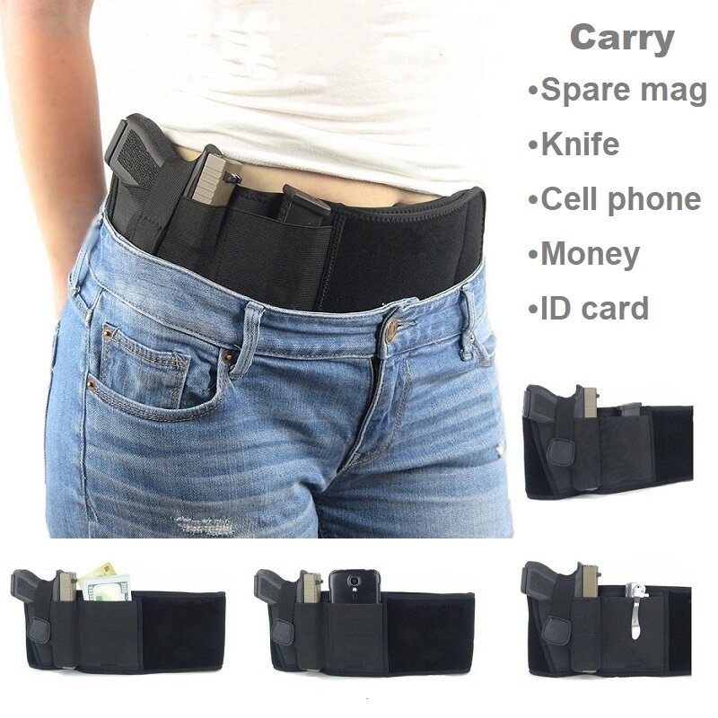 Étui tactique caché pour pistolet, souple et confortable, ceinture de protection pour téléphone portable, accessoire de chasse et de tir en plein air