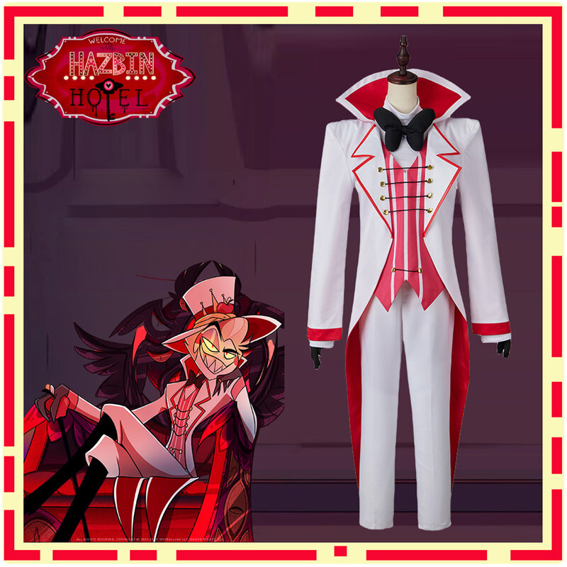 Lucifer Morning Star Cosplay Kostuum Mannen Fancy Outfit Met Hoed Halloween Carnaval Kerstkostuums Uniform Pak Anime Cosplay