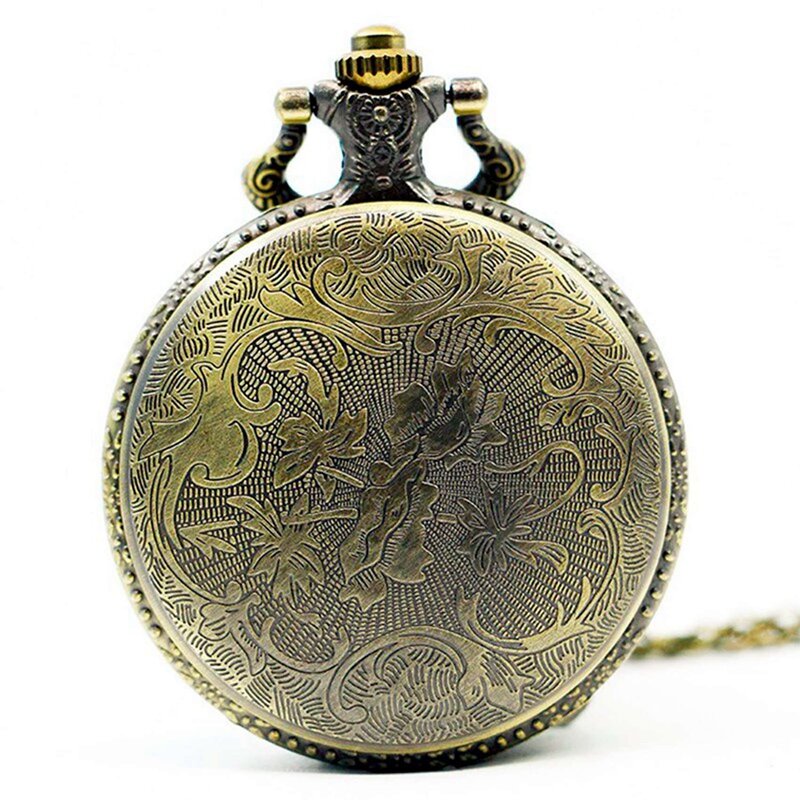 Grande Bronze gravado estilo chinês bolso relógio, nostálgico, retrô grande dragão, 4X