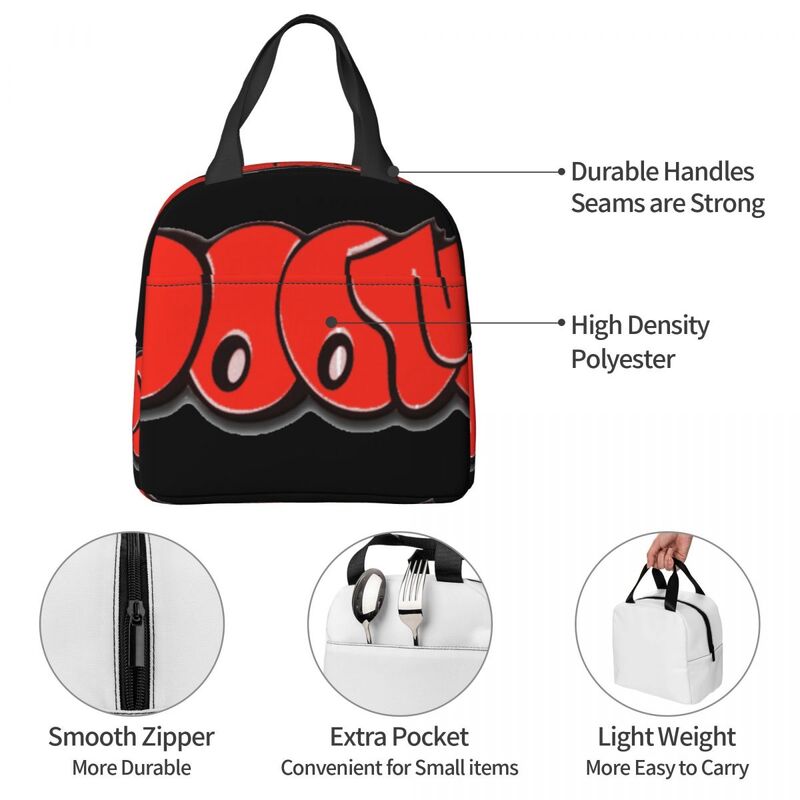Mf Doom Lunch Bag Insulation Bento Pack Aluminum Foil Rice Bag Meal Pack Ice Pack Bento Handbag