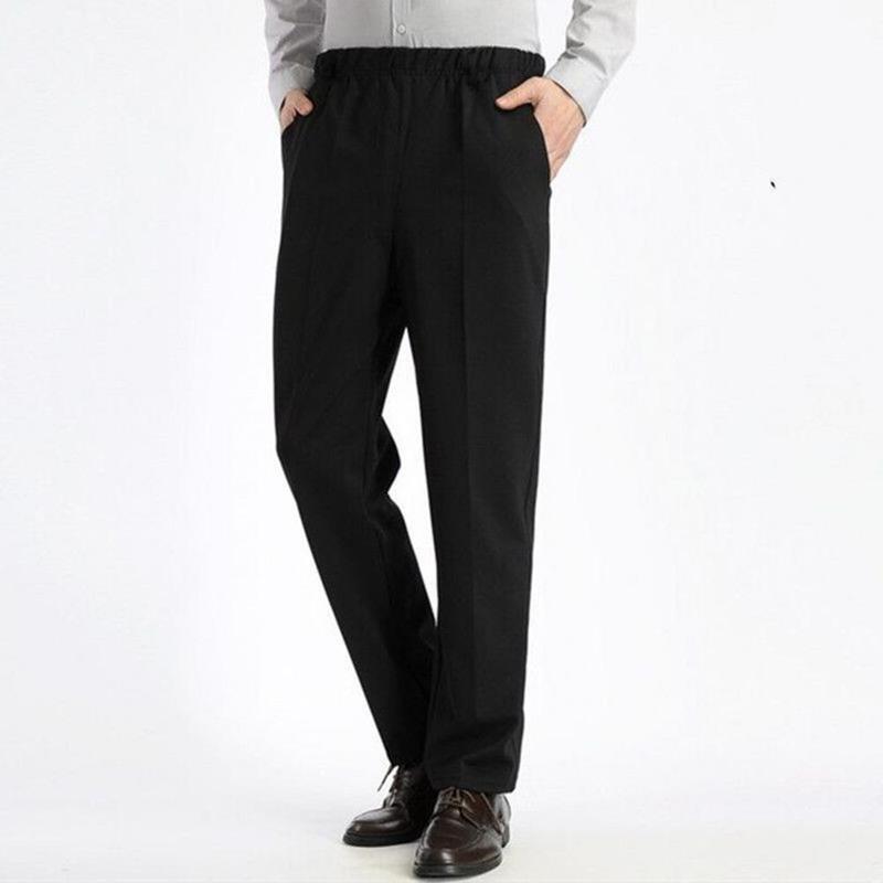 กางเกงขายาว celana setelan เอวสูงสำหรับนักธุรกิจชายกางเกงลำลองทรงตรงสำหรับกางเกงทางการฤดูร้อน