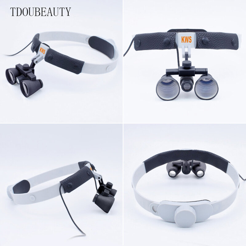 Toubeauty3.5x双眼鏡ルーペ、フィルター付きオールインワン3wヘッドランプ、デュアルユース、統合照明、拡大鏡、FD-503G-9