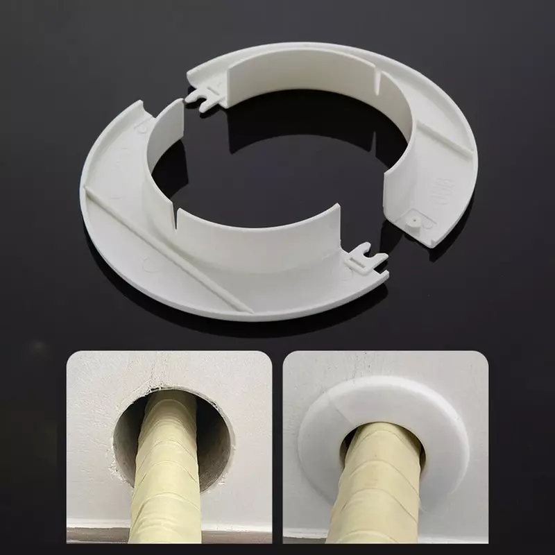 Rosette de couvercle de trou de tuyau de climatisation, entrée de câble, passage, plastique, mur, 40-80mm