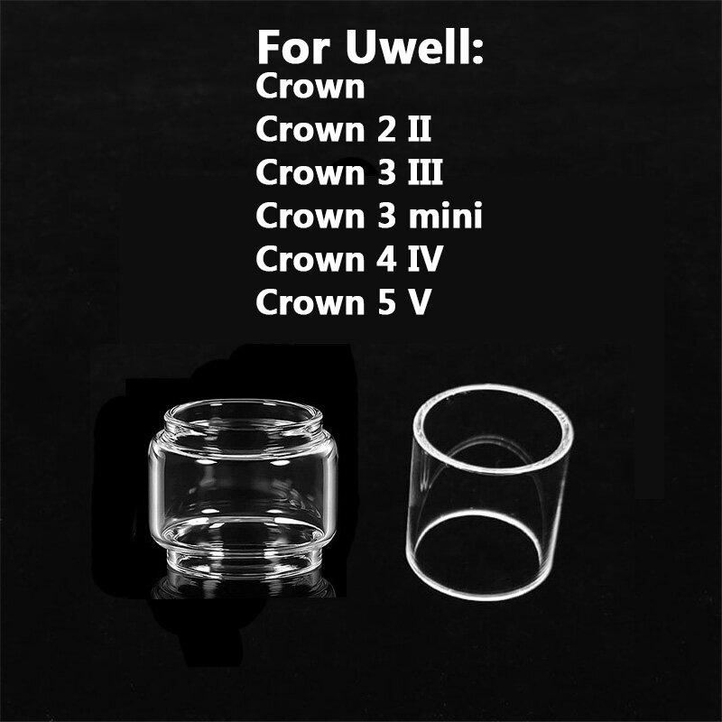 แก้วฟองหลอดสำหรับ Uwell Crown 2 Crown 3มงกุฎ3 Mini 4 5 V เปลี่ยนแก้วเล็ก Pyrex Tank 5PCS