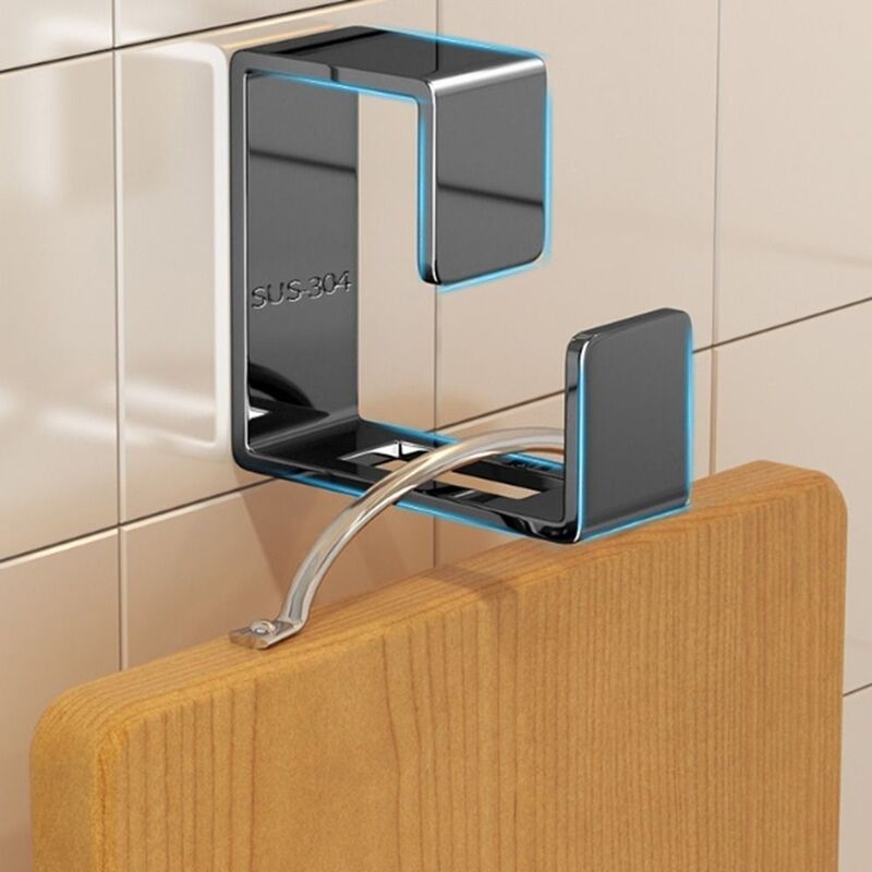 Space Saving Waterproof Wall-mounted Household Kitchen Bathroom Accessories Storage Shelves Basin Hook Storage Rack