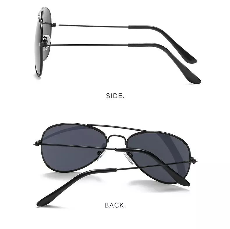 Occhiali da sole classici per l'aviazione per ragazzo e ragazza occhiali da sole pilota a specchio colorato occhiali da sole per bambini occhiali da sole per bambini