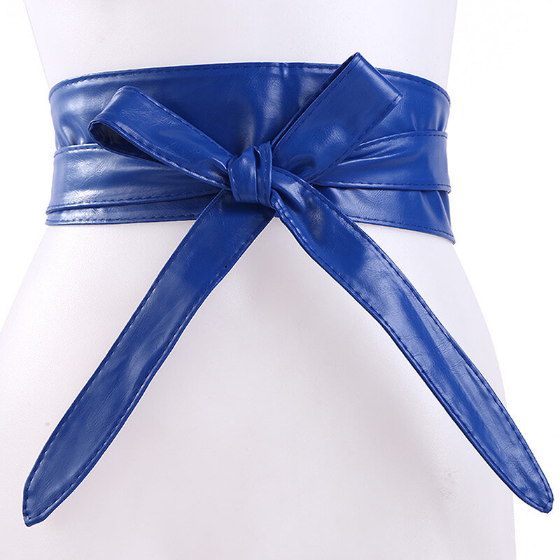 Sabuk berenda Wanita sabuk ikatan simpul baru untuk wanita lebih panjang lebar ikat pinggang ikatan pita wanita gaun dekorasi mode Pu 2023 dewasa