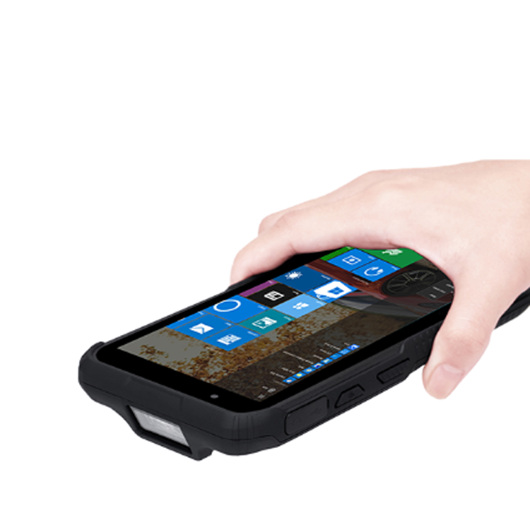 PDA kasar genggam untuk Windows 10 pengumpul data dengan pemindai barcode NFC 4G pos pc ke Esteban