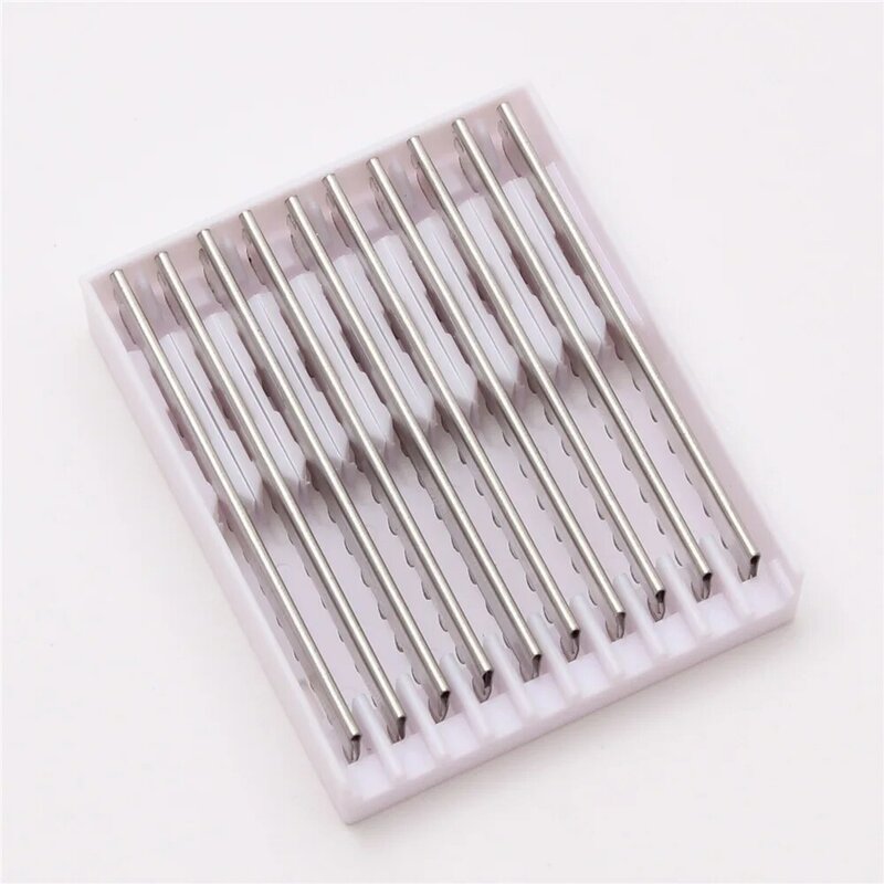 10pcs/box Safety Knife Razor Blades Barber Stainless Steel Hairdressing Trimmer Thinning Hair Cutting Blade Salon Shaving Blade