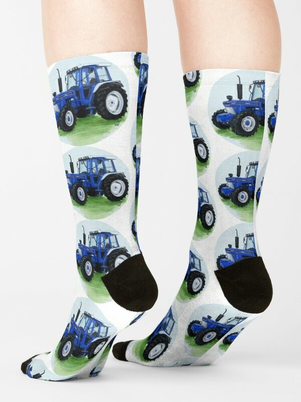 Синие классические носки для трактора, мужские велосипедные носки, мужские зимние носки, женские Компрессионные носки, женские носки