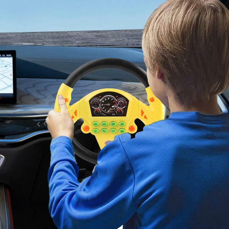 Искусственное интерактивное рулевое колесо со встроенным звуком, портативные Обучающие игрушки, обучающая игрушка