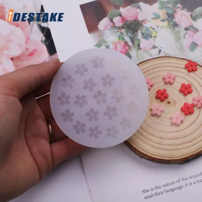 Mini kwiat wiśni formy DIY pieczenia Fondant czekoladowy ciasto dekoracji narzędzia DIY świeca wystrój formy silikonowe w kształcie kwiatu róży ręcznie