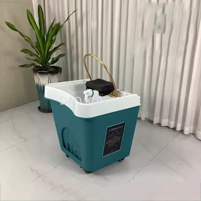 Serbatoio dell'acqua lavaggio dei capelli letto artefatto portatile fumigazione soffione doccia Shampoo sedia salone Silla Peluqueria mobili MQ50SC
